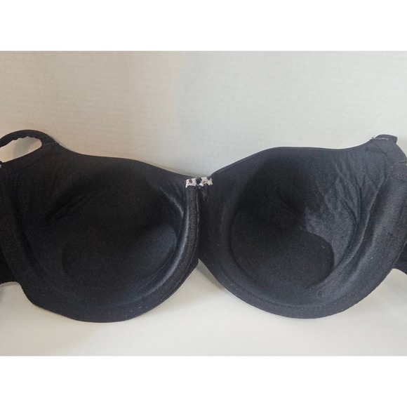 Cacique Smooth Boost Black Leopard Trim Full Coverage Underwire Bra 40F - Picture 5 of 7